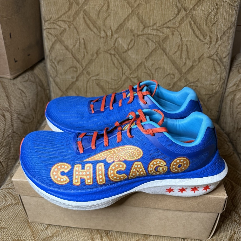 Men's Topo Athletic Specter 2‎ Chicago, Navy/Orange Size 13 Excellent!